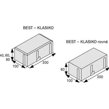 Venkovní dlažba BEST KLASIKO 80mm colormix podzim STANDARD