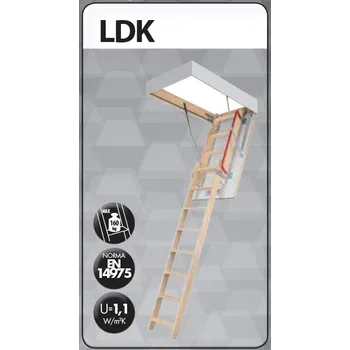 Schodiště FAKRO Půdní schody 305 LDK+LDS-10 70x130 cm - 2-dílné - horní díl+posuvný segment