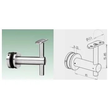 Zábradlí JAP Nerezový Krček madla balustrádu mimo osu sloupku pro sklo, AISI 304