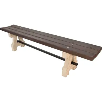 Zahradní lavice Betonová lavička Plast Délka latí: 2000 mm, Typ ukotvení: dlouhé (k zabetonování), Typ betonu: vymývaný