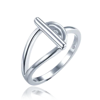 Prsten 0031 MINET Asymetrický stříbrný prsten Velikost: 58, Váha: 3,25