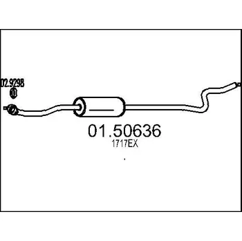 Auto-moto Střední tlumič výfuku MTS 01.50636