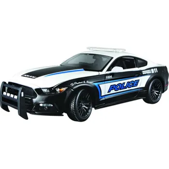 autíčko Maisto Ford Mustang GT 2015 1:18 černo-bílá - expresní doprava
