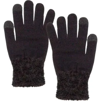 Rukavice DÁMSKÉ pletené RUKAVICE černé Novia N073