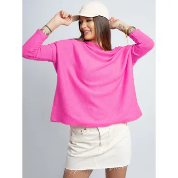 Dámský svetr Vlněný dámský SEPHIA svetr neon-pink, VELIKOST L/XL