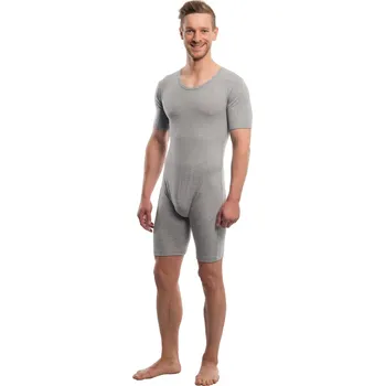 Body Unisex body krátké se zipem na nohavicích Velikost: M, Barva: Šedá