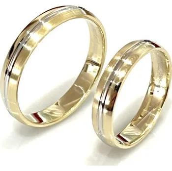 Prsten Ráj snubních prstenů | Snubní prsteny ze žlutého a bílého zlata - skladem - 4774