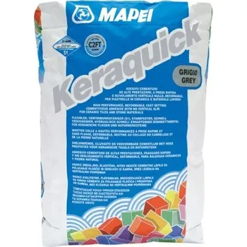 Průmyslové lepidlo MAPEI KERAQUICK S1 šedý - Vysoce kvalitní cement. rychle tvrdnoucí deform. lepidlo 25kg
