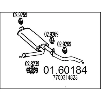 Auto-moto Zadní tlumič výfuku MTS 01.60184