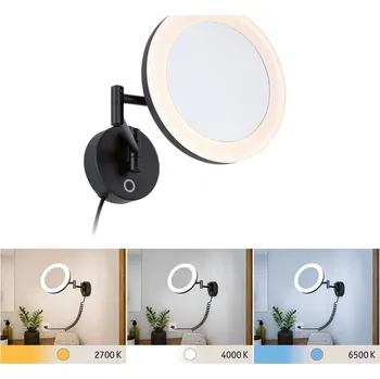 Svítidlo PAULMANN LED kosmetické zrcadlo Masua IP44 CCT 230V 4W černá mat - PAULMANN P 71149