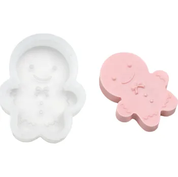 Výroba svíčky Silikonová forma na svíčky, vosk, mýdlo, odlitky – vánoční PERNÍKOVÝ SNĚHULÁK