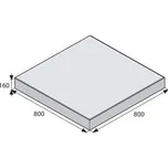 BEST GIGANTICKÁ Bílá 80/80cm velkoplošná dlažba METROPOL tl. 80mm