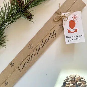 Vánoční dekorace Be Nice Vánoční prskavky 39 cm - Maminko ty nám jenom hoříš - 6 ks