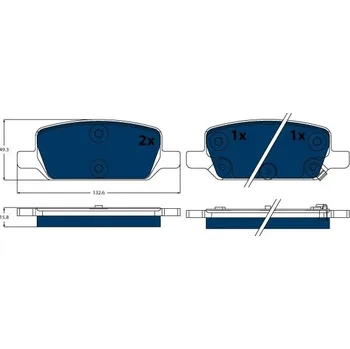 Brzdová destička Sada brzdových destiček, kotoučová brzda TRW GDB2380BTE