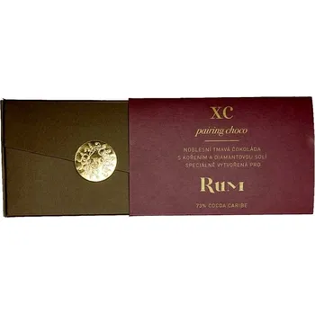Čokoláda XC Alchemy Tmavé čokoládové kytičky Pairing Choco Rum 73% 18 ks 100 g