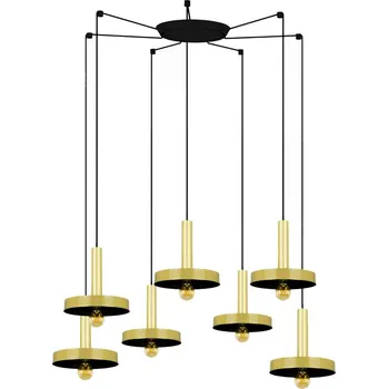 FARO WHIZZ závěsné svítidlo, zlatá/černá, 7L - FARO FARO 20161-7L