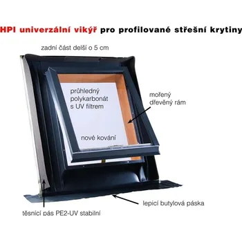 HPI Univerzální vikýř 500/600mm - hnědá