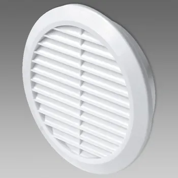 Větrací mřížka DEN BRAVEN Mřížka větrací kruhová bez síťoviny prům. 110 bílá VE1145