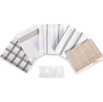 Utěrka EMI utěrky na nádobí Dinner hnědé 40 x 60 cm 3 ks