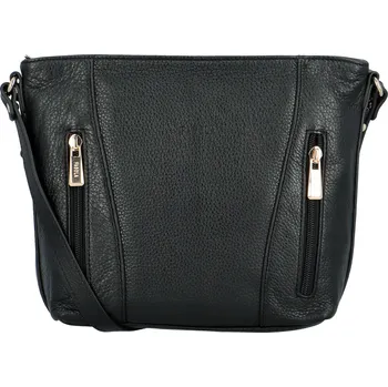 Kabelka Dámská kožená kabelka přes rameno černá - Fagola Preira černá