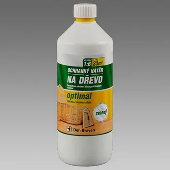 barva a nátěr na dřevo DEN BRAVEN Ochranný nátěr na dřevo OPTIMAL 5kg zelený