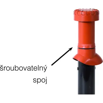 HPI Venduct větrák dlouhý pro prostup prům. 100mm - červenohnědý
