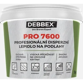 Stavební chemie DEN BRAVEN Profesionální disperzní lepidlo na podlahy PRO 7600 DEBBEX 5kg