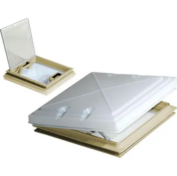 Příslušenství ke karavanu Výklopné střešní okno MPK Model 42 - 400x400 mm mléčné sklo béžový rám