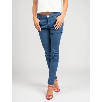 Dámské kalhoty Trussardi Kalhoty z materiálu 56J00059 Modrá Skinny Fit 29