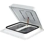 Výklopné střešní okno s 12V ventilátor Fiamma TurboVent - 400x400 mm bílé