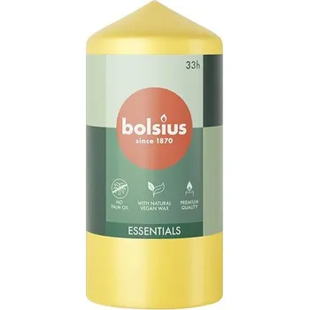 Svíčka BOLSIUS Pillar Sunny Yellow 12 cm, 233 g