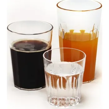 Sklenice Sada polykarbonátových fazetových sklenic CAMP4, 630 ml, 2ks