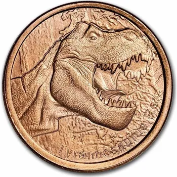 Měděna mince Tyrannosaurus Rex 1 Oz USA