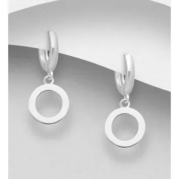 Náušnice Kruhové náušnice ze stříbra 925 s kroužkem