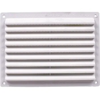 Příslušenství ke karavanu Větrací plastová mřížka obdélníková 150x200 mm bílá