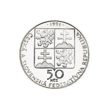 Stříbrná mince 50 Kčs Piešťany 1991