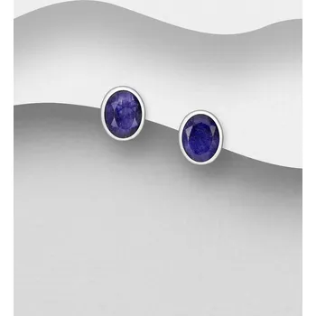 Náušnice Náušnice ze stříbra 925, zdobené Modrým Achátem