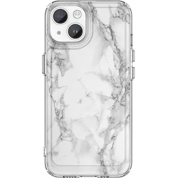 Pouzdro na mobilní telefon Kryt STYLE iPhone 14 pevný Mramor bílý (obal neboli pouzdro na iPhone 14)