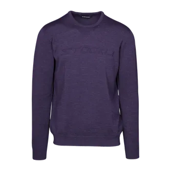 Pánský svetr STÖCKLI Pánský švýcarský pletený svetr Structure, bordó 2024/25 - M