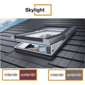 Okno DOBROPLAST - SKYLIGHT plastové střešní okno PVC bílá 7/16 - 78/160cm