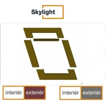 Příslušenství k oknu DOBROPLAST - SKYLIGHT lemování ke střešnímu oknu, výlezu P hladké 11/14 - 114/140cm