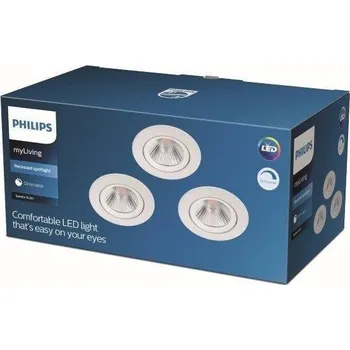 Bodové svítidlo PHILIPS SVÍTIDLA LED Zapuštěné bodové svítidlo Philips SPARKLE SL261 set 3ks 8718699755980 3x5,5W 3x350lm 2700K IP20 bílé stmívatelné - PHILIPS (929002374222) PH 8718699755980