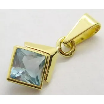 Přívěsek Klenoty Budín Dámský zlatý přívěsek s modrým topazem 585/0,58gr 246040861 (Klenoty Budín Dámský zlatý přívěsek s modrým topazem 585/0,58gr 246040861)