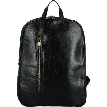Městský batoh Kožený batoh černý - Delami Corazón černá