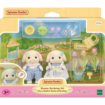Figurka Sylvanian Families 5736 květinový set a sourozenci Flora králíků
