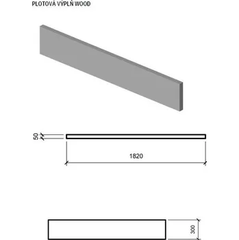 Příslušenství pro plot DITON LINIE DŘEVA QUICK WALL WOOD Plotová deska oboustranná DUB arktic 183/5/30cm
