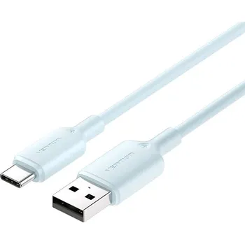 Datový kabel Vention USB 2.0 A Male to C Male 3A Cable 2M Blue PVC Type