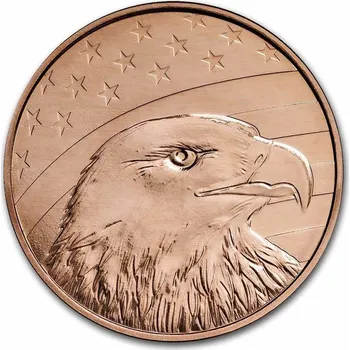 Měděná mince 1 Oz Kapitol USA, vlajka a orel