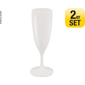 Sklenice Sada bílých sklenic na sekt CAMP4, 160 ml, 2ks