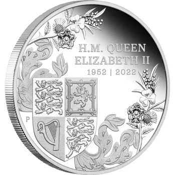Sběratelství The Perth Mint Australia Platinová jubilejní Queens 1 Oz